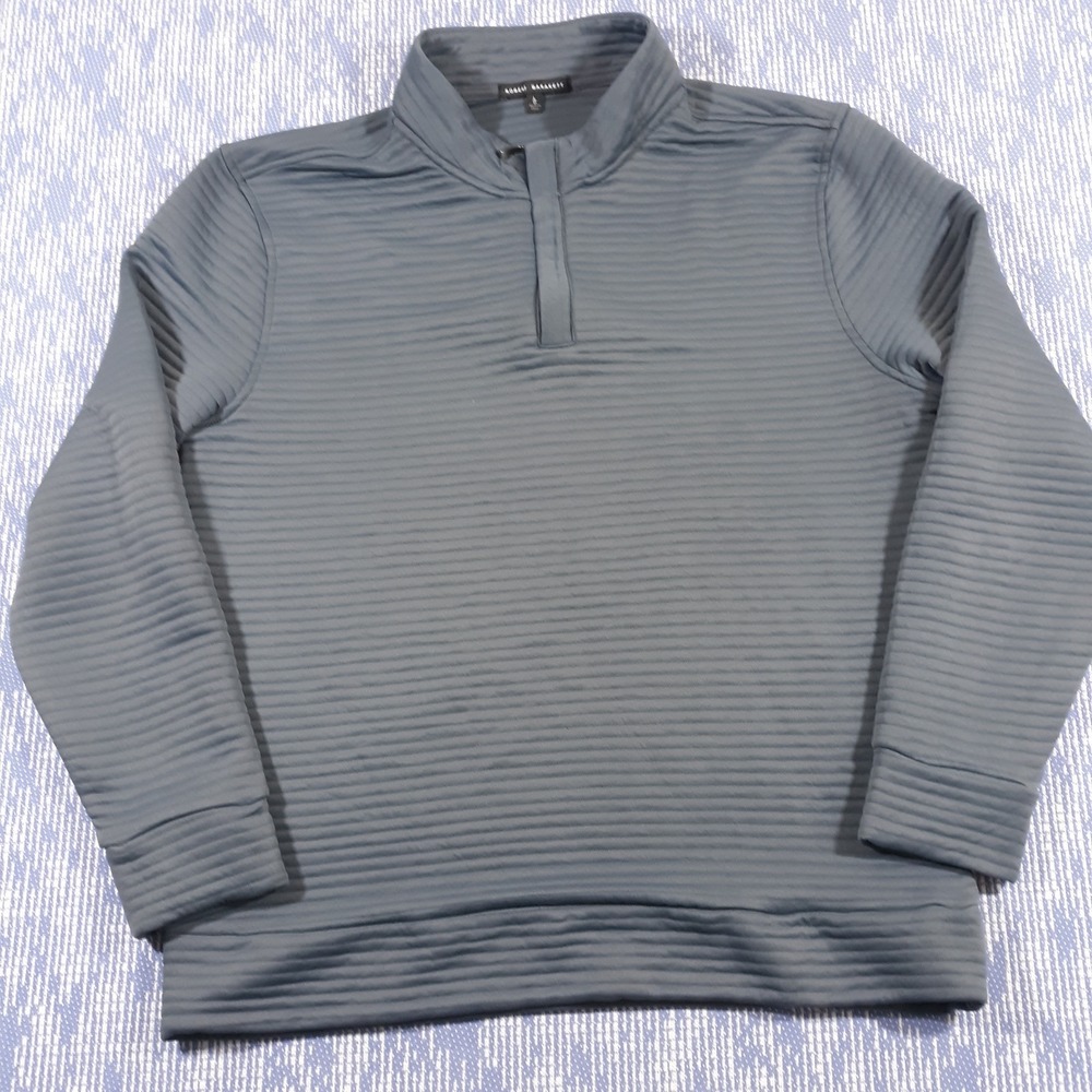 Robert Barakett Sweater Mens Size Large Pullover Diego 1/2 Zip Top Ribbed